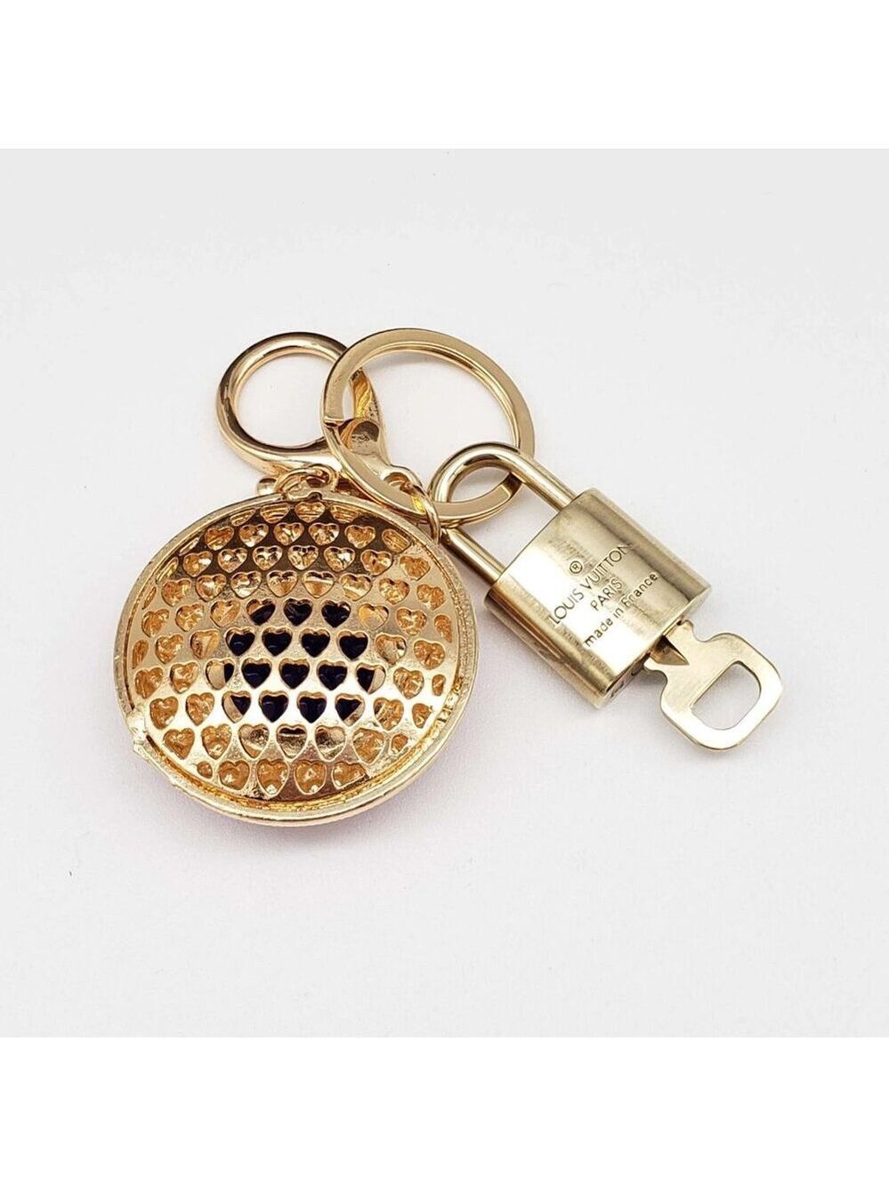 Authentic Louis Vuitton Gold Padlock 🔑Unbranded Keychain Bag Charm LV - Picture 5 of 8
